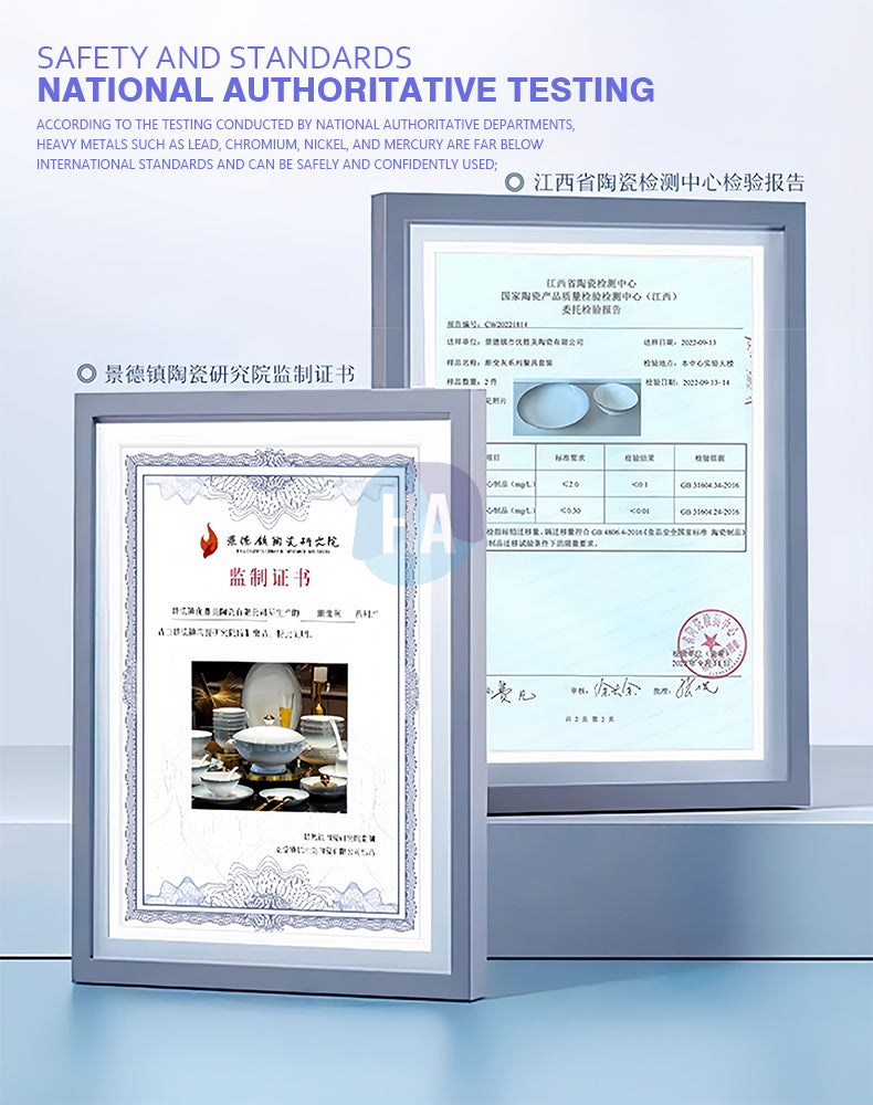 Jingdezhen gradient gray porcelain tableware set